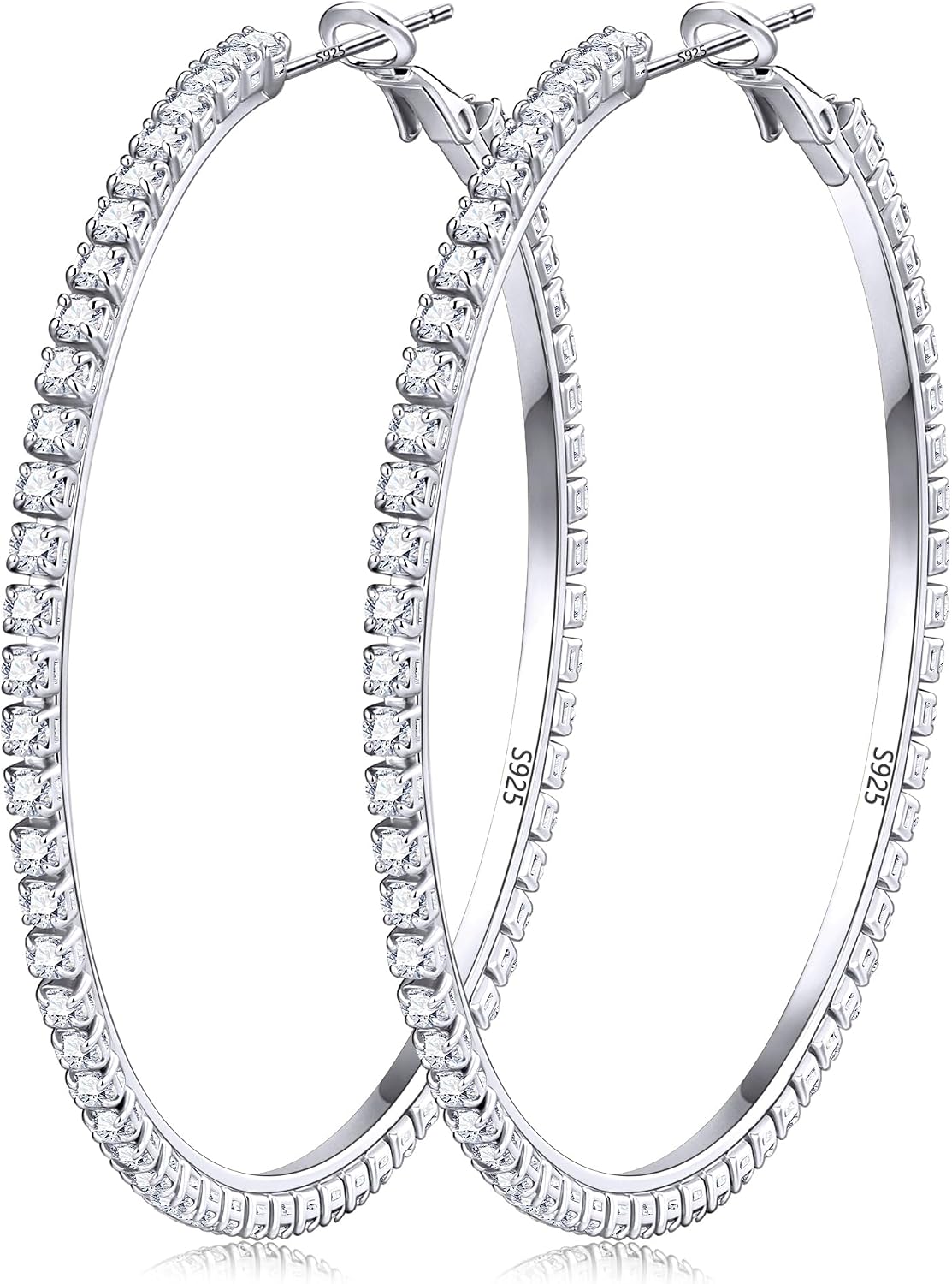 Gold Plated Cubic Zirconia Hoop Earrings, One Pair - Image 7