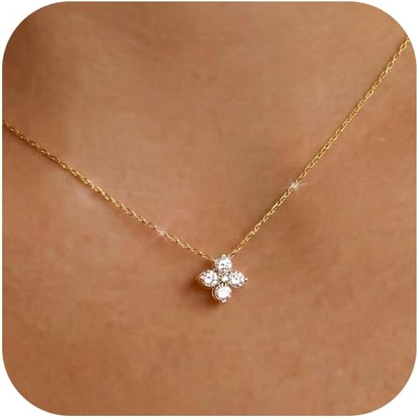 Gold Tone Teardrop Cubic Zirconia Pendant Necklace - Image 9
