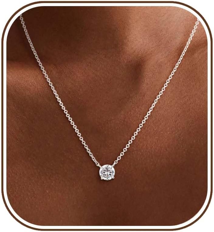 Gold Tone Teardrop Cubic Zirconia Pendant Necklace - Image 10