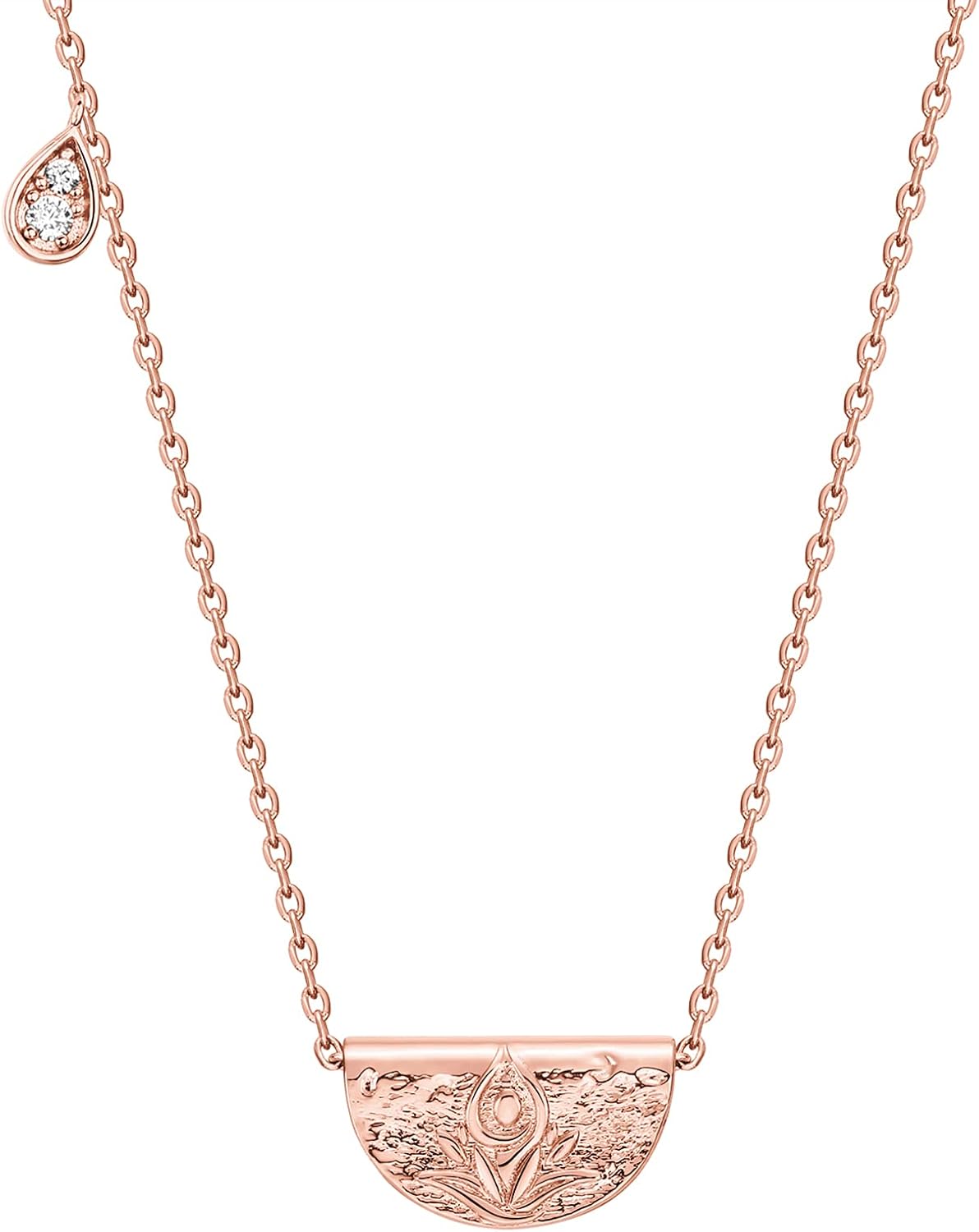 Gold Plated Engraved Coin Pendant Necklace, Single Piece - Image 22