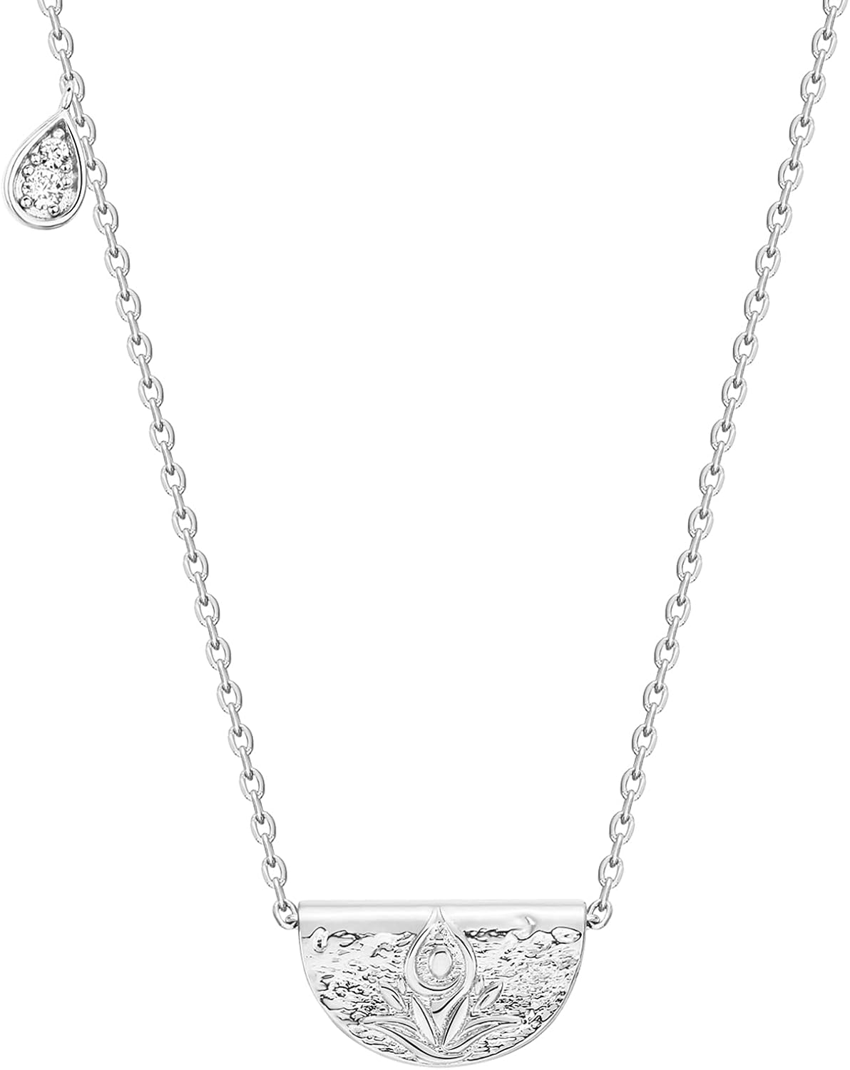 Gold Plated Engraved Coin Pendant Necklace, Single Piece - Image 20