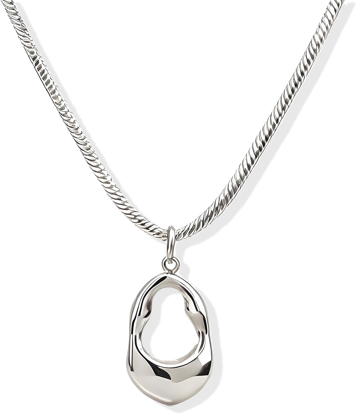 Abstract Gold Tone Pendant Necklace with Black Cord - Image 20
