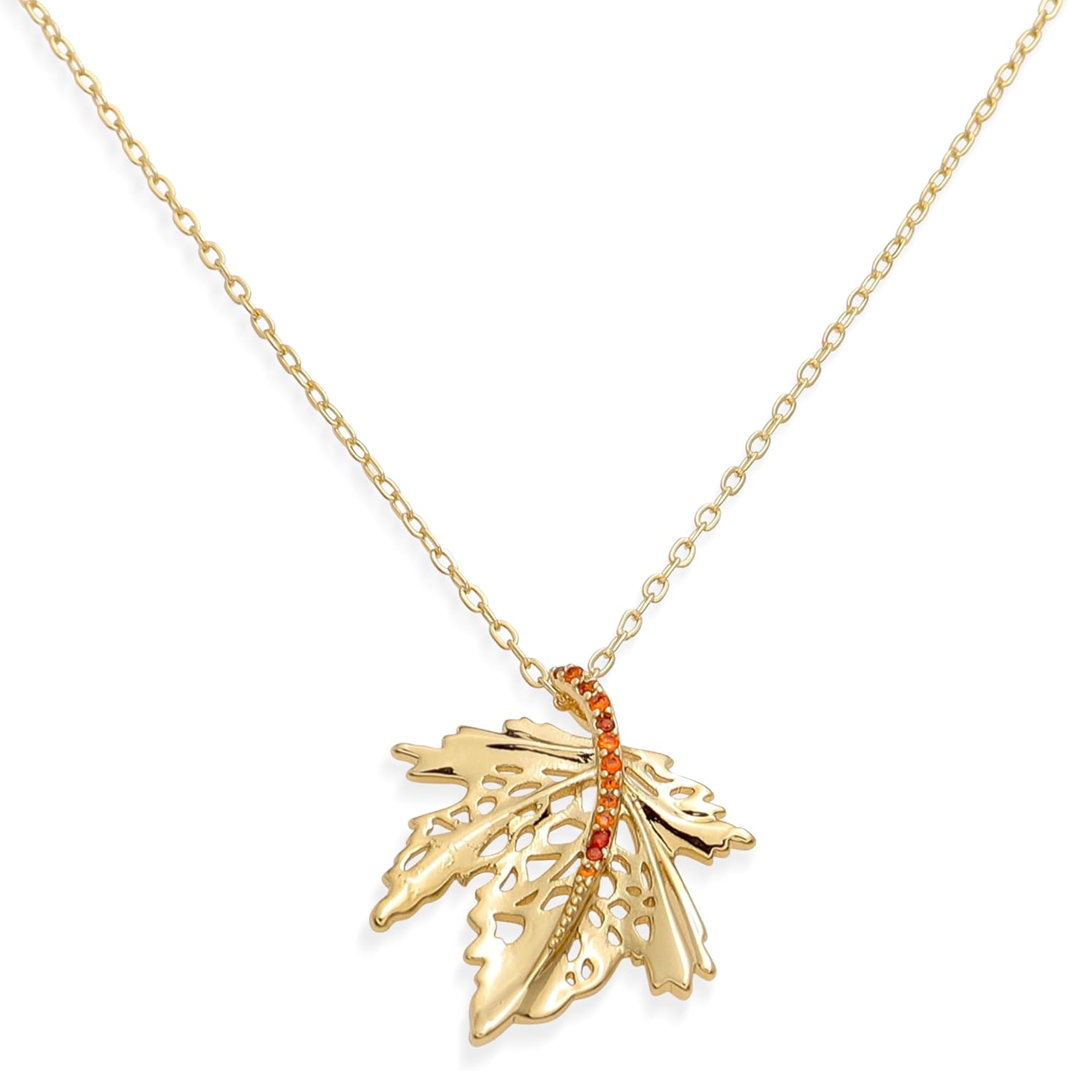 Gold Tone Oval Stone Pendant Necklace, Single Piece - Image 19